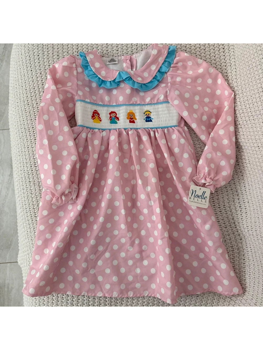 NWT ruffle collared embroidered princess smock boutique dress